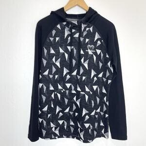 Adeptwool Extra Fine Merino Wool Hooded Long Sleeve Top Womens Large 240 Gray